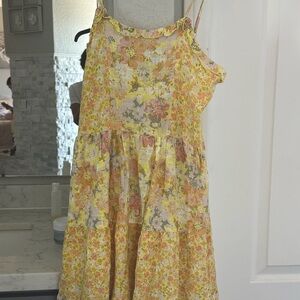 Art Class Vibrant Floral Dress